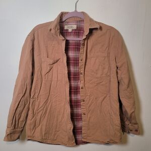 Cabela's Women's Tan Flannel Lined Shacket Size Small